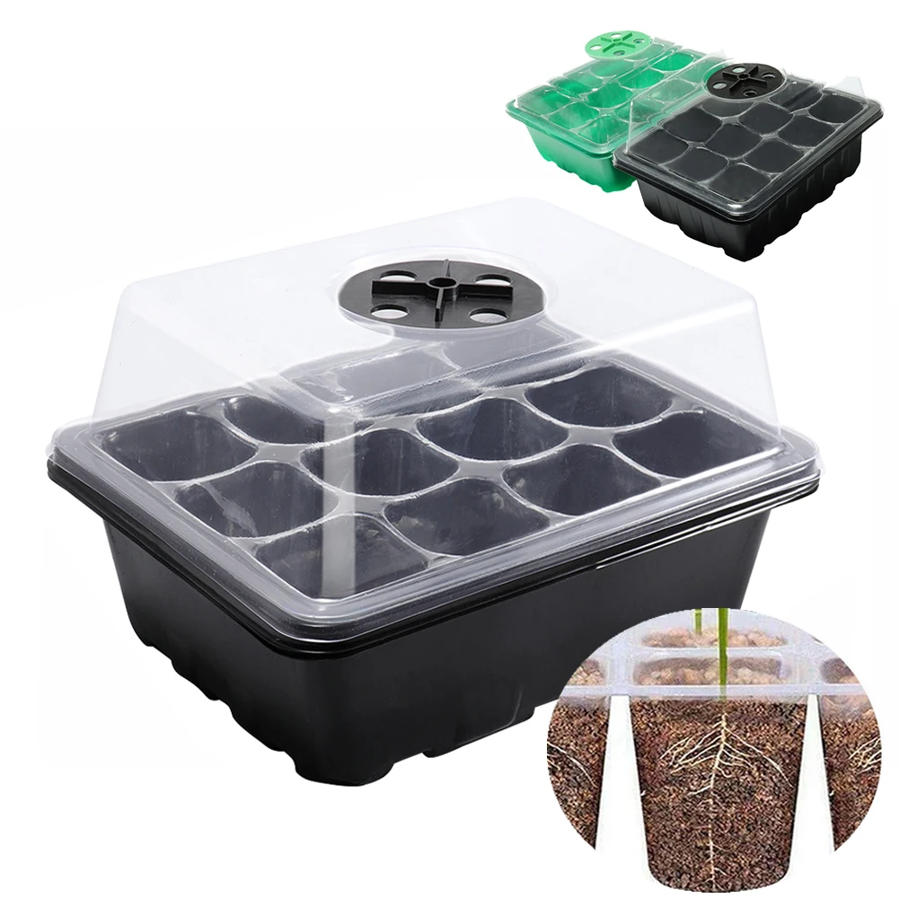 Propagation Tray Dome - 12 Holes Seed Starter Tray with