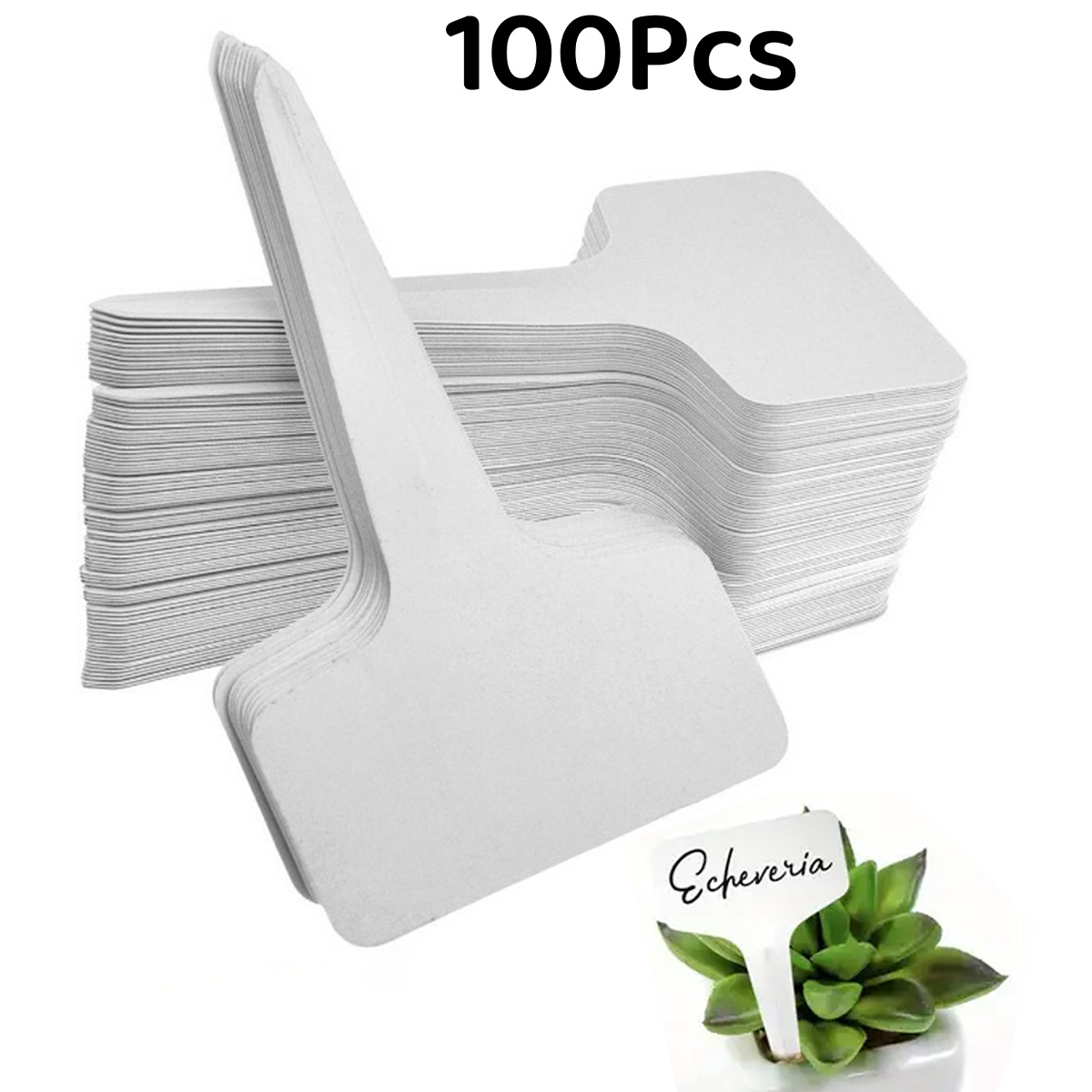 Plant Label Tags - 100Pcs Plastic Plant Labels, 2.36 X3.94inch