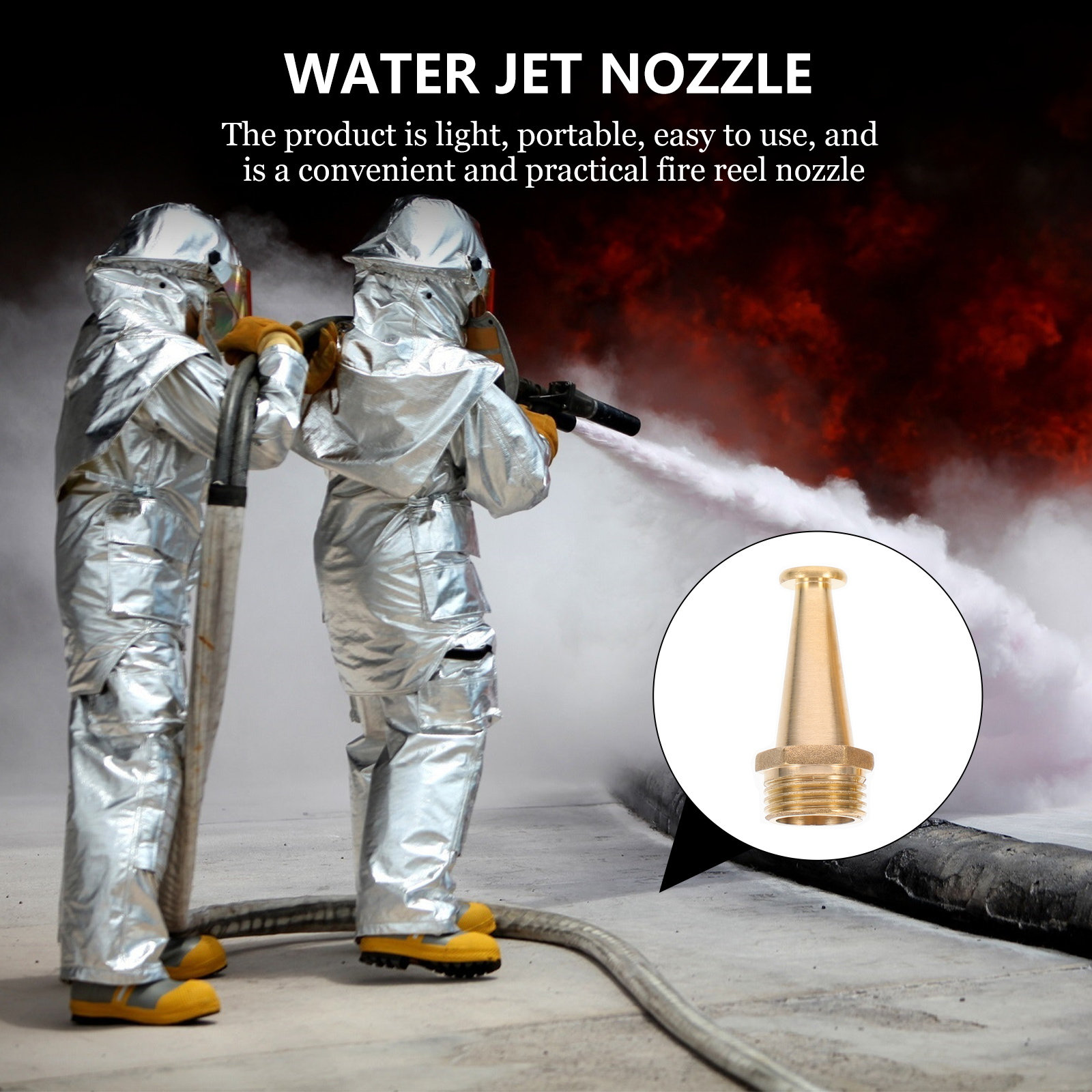 Garden Hose Nozzle - 4Pcs Fire Reel Nozzle Copper Outer