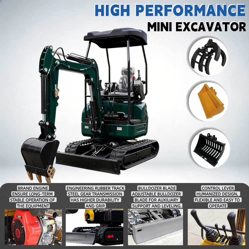 Gardening Tools China - Multifunctional Mini Excavator 1.5Ton/2.0Ton Yanmar Engine