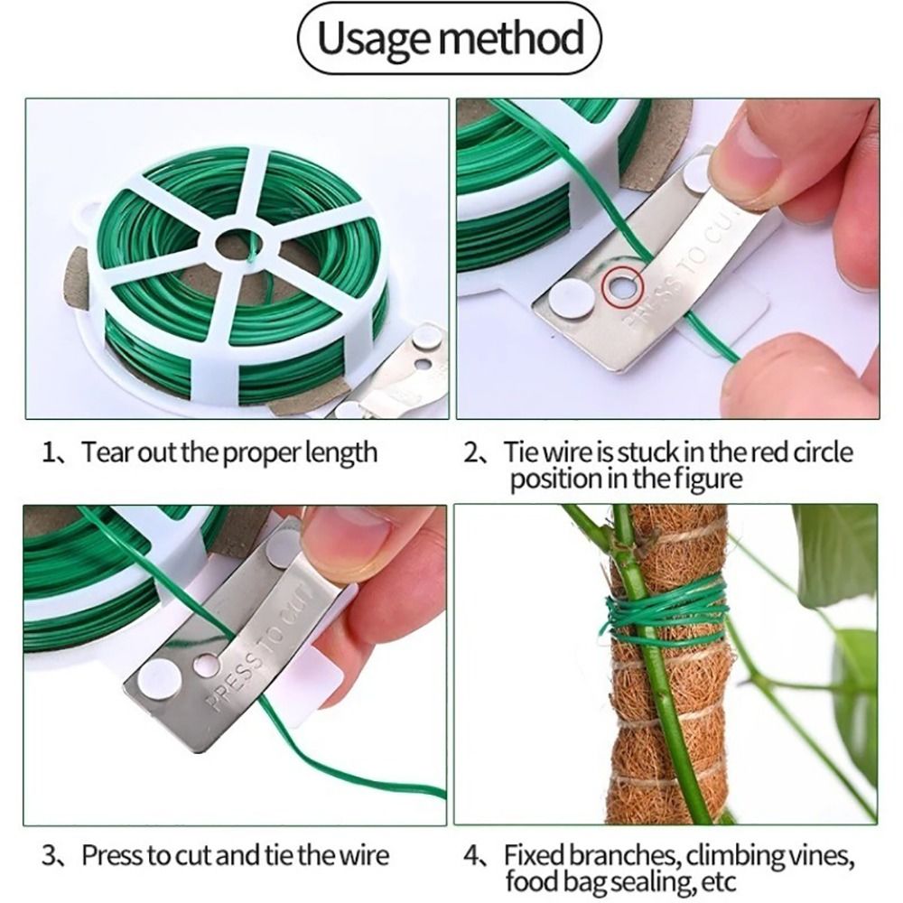 1Pcs Iron Wire Cable Ties Plan - Garden Wire Twist Tie recension och pris