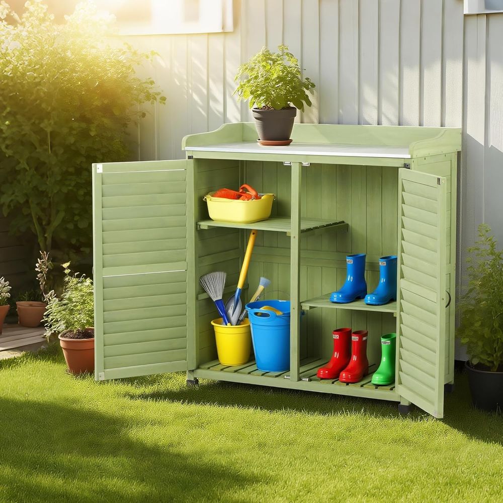 Outdoor Potting Bench with Met - Gardening Tools Toolstation recension och pris
