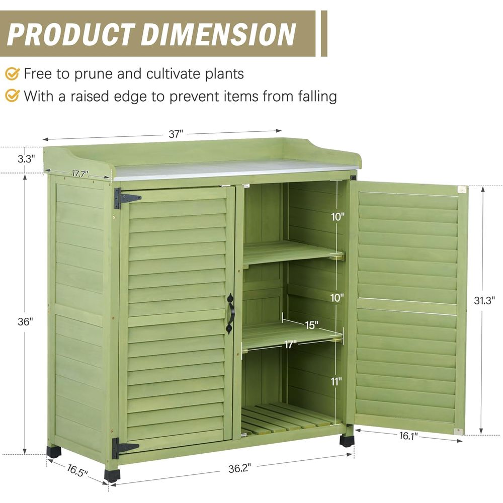 Outdoor Potting Bench with Met - Gardening Tools Toolstation recension och pris