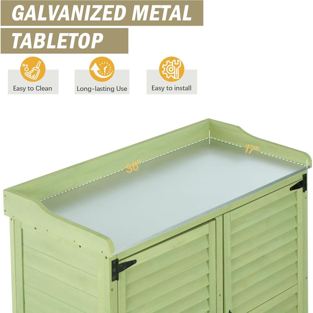 Outdoor Potting Bench with Met - Gardening Tools Toolstation recension och pris