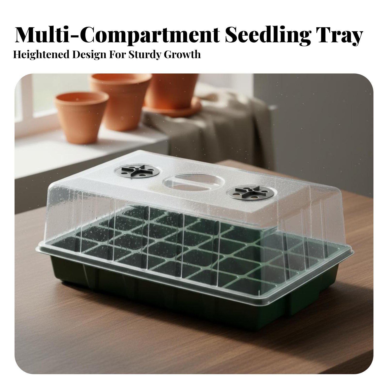 24 Compartment Nursery Tray Tr - Propagation Tray Dome recension och pris