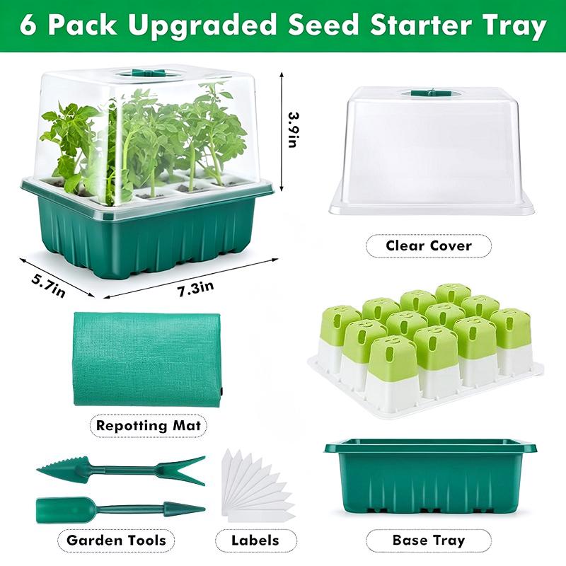 1Set Seed Starter Tray Mini Gr - Propagation Tray Dome recension och pris