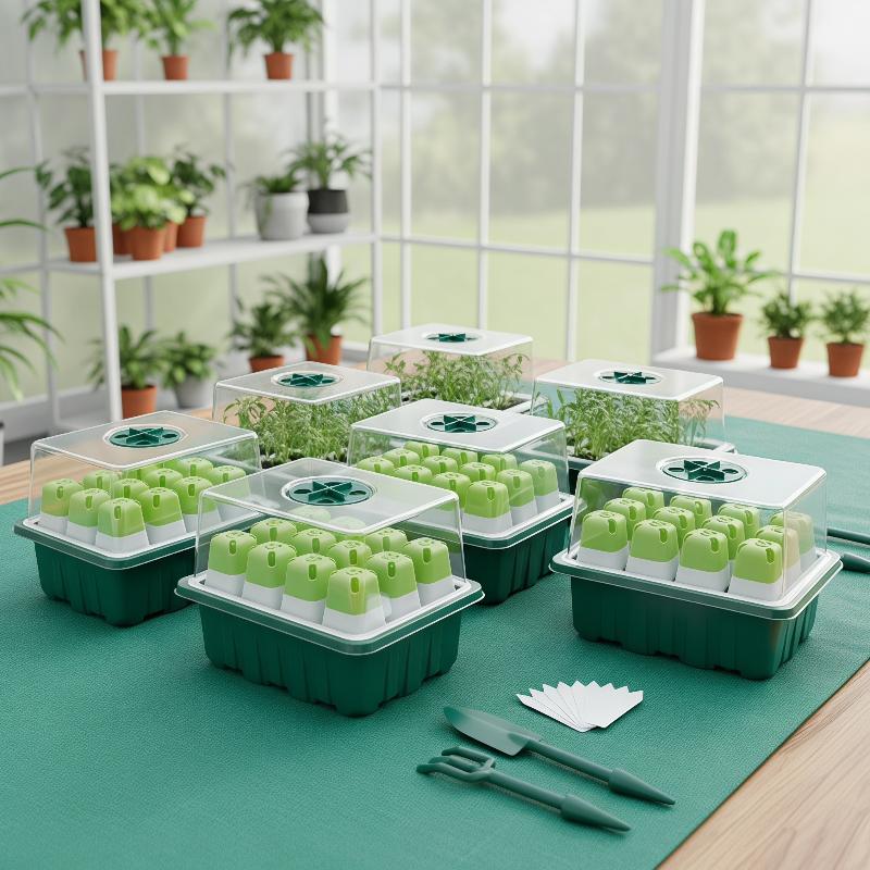 1Set Seed Starter Tray Mini Gr - Propagation Tray Dome recension och pris