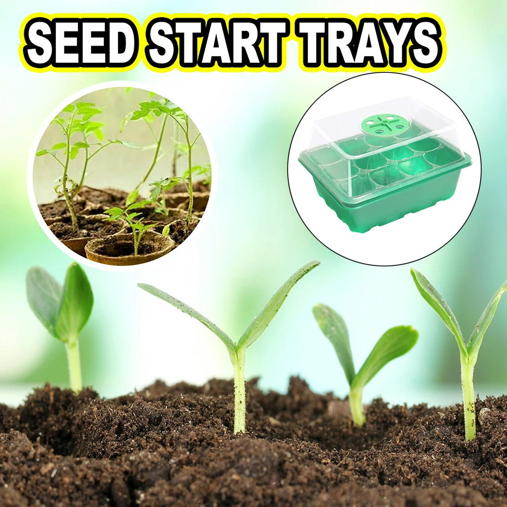 12 Holes Seed Starter Tray wit - Propagation Tray Dome recension och pris