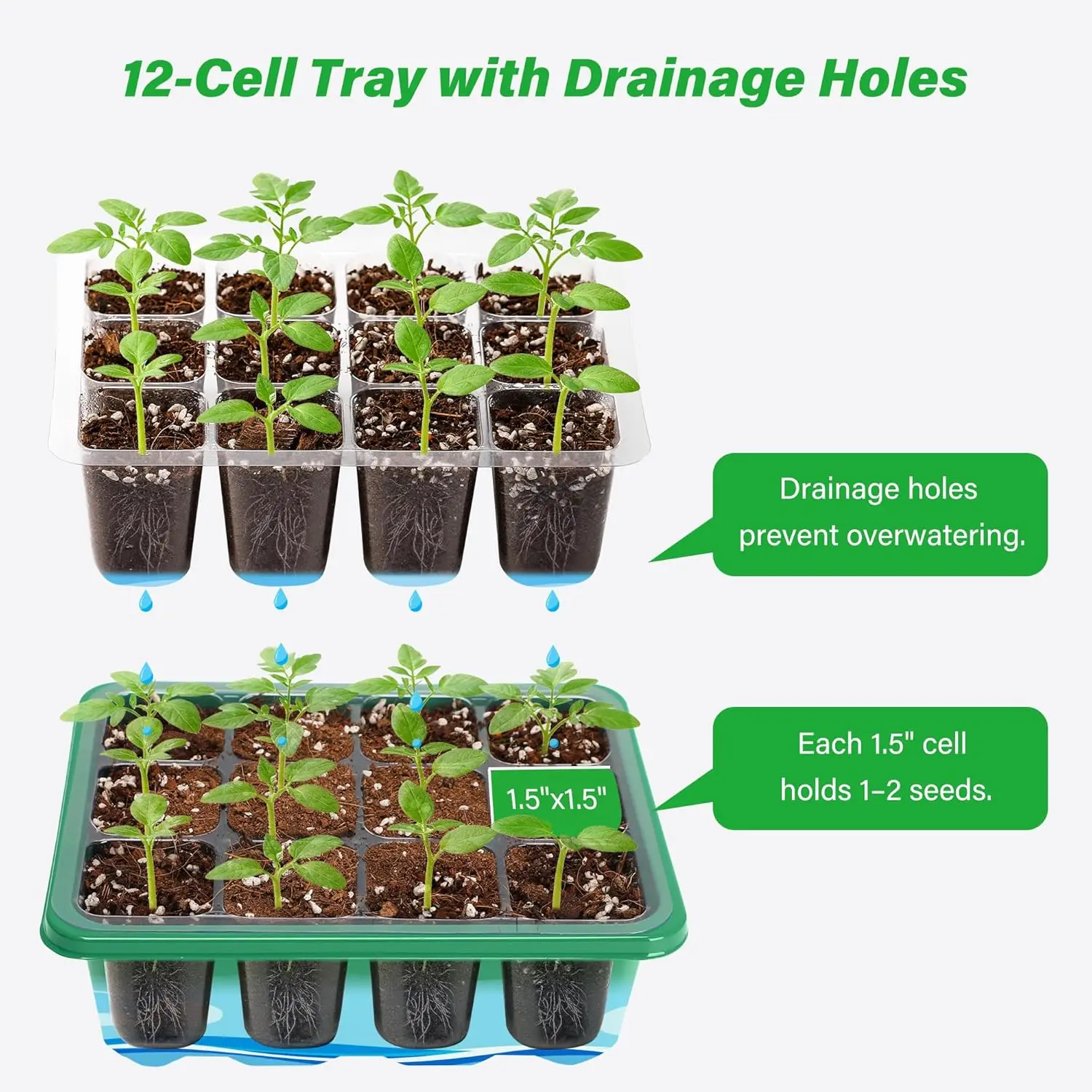 6/12 Grids Growing Starting Nu - Propagation Tray Dome recension och pris