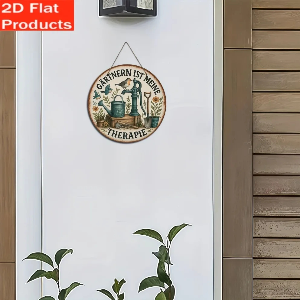 2D Flat: 1 Vintage Garden Sign - Gardening Tools German recension och pris