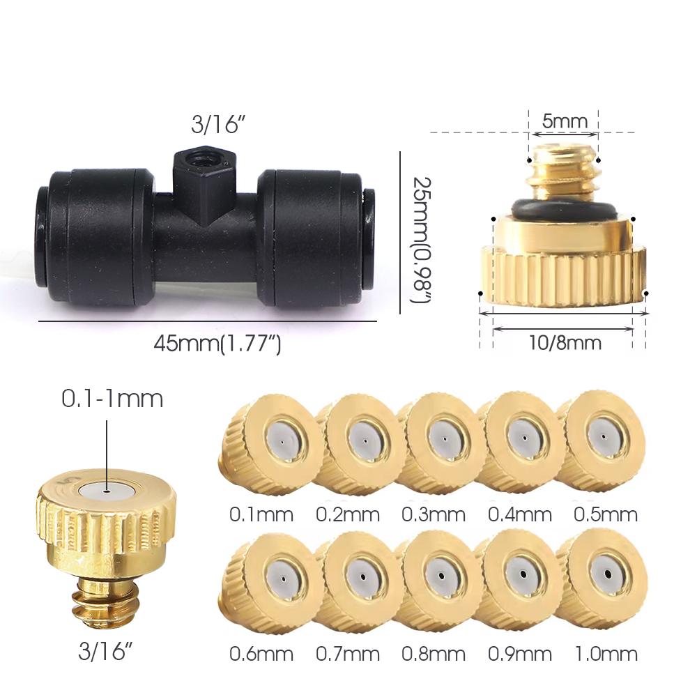 0.1-1mm Brass Spray Nozzle W/T - Garden Hose Nozzle recension och pris