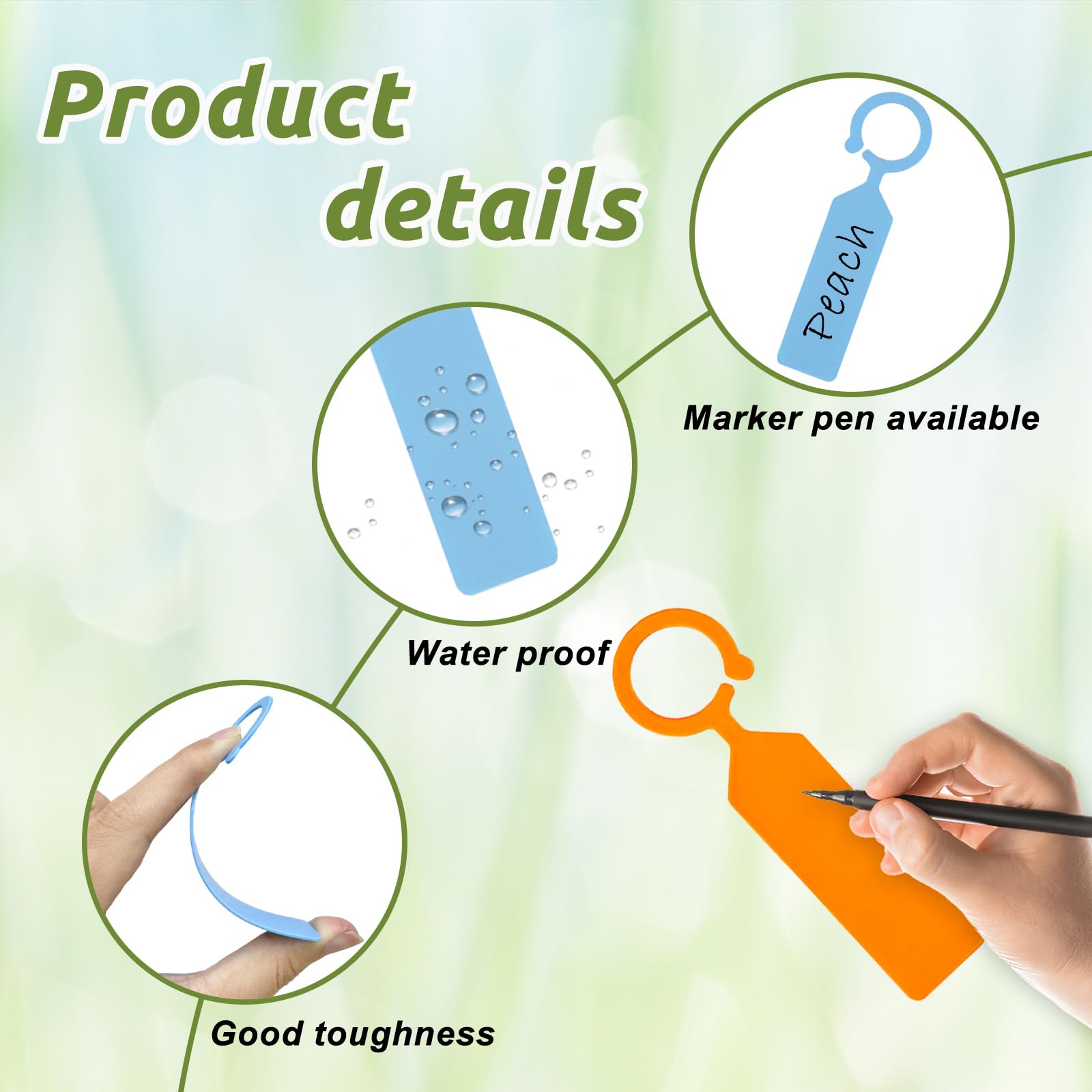 100PCS 10.7x2.3CM Plastic Gard - Plant Label Tags recension och pris