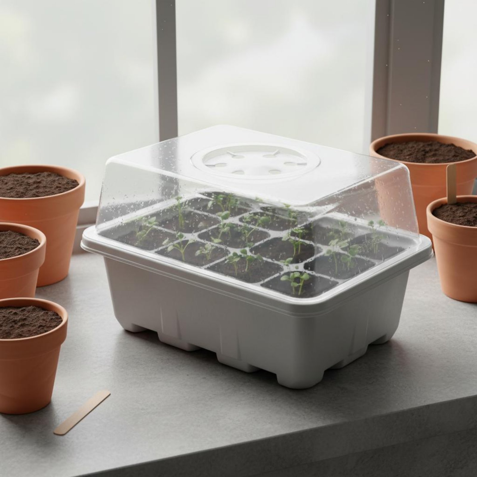 12 Compartment Seed Starting T - Propagation Tray Dome recension och pris