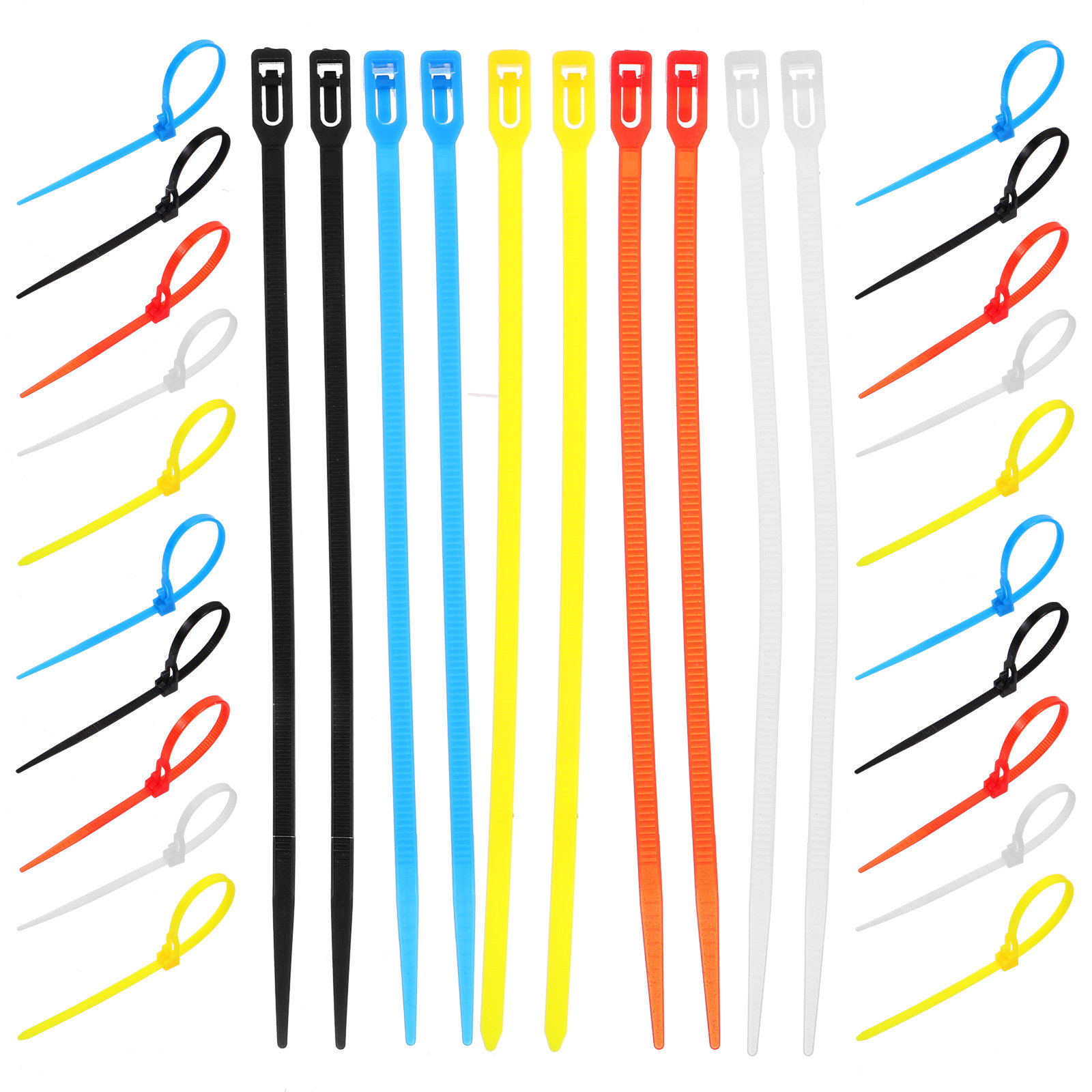 500Pcs Self Lock Cable Ties He - Garden Wire Twist Tie recension och pris
