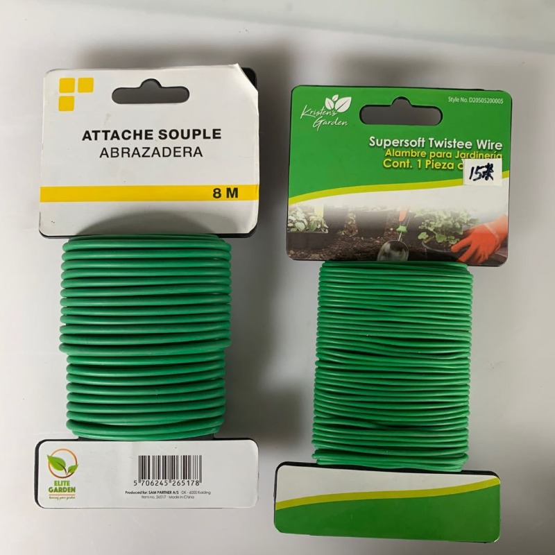 2pcs 5mm x 10m Reusable Twist  - Garden Wire Twist Tie recension och pris