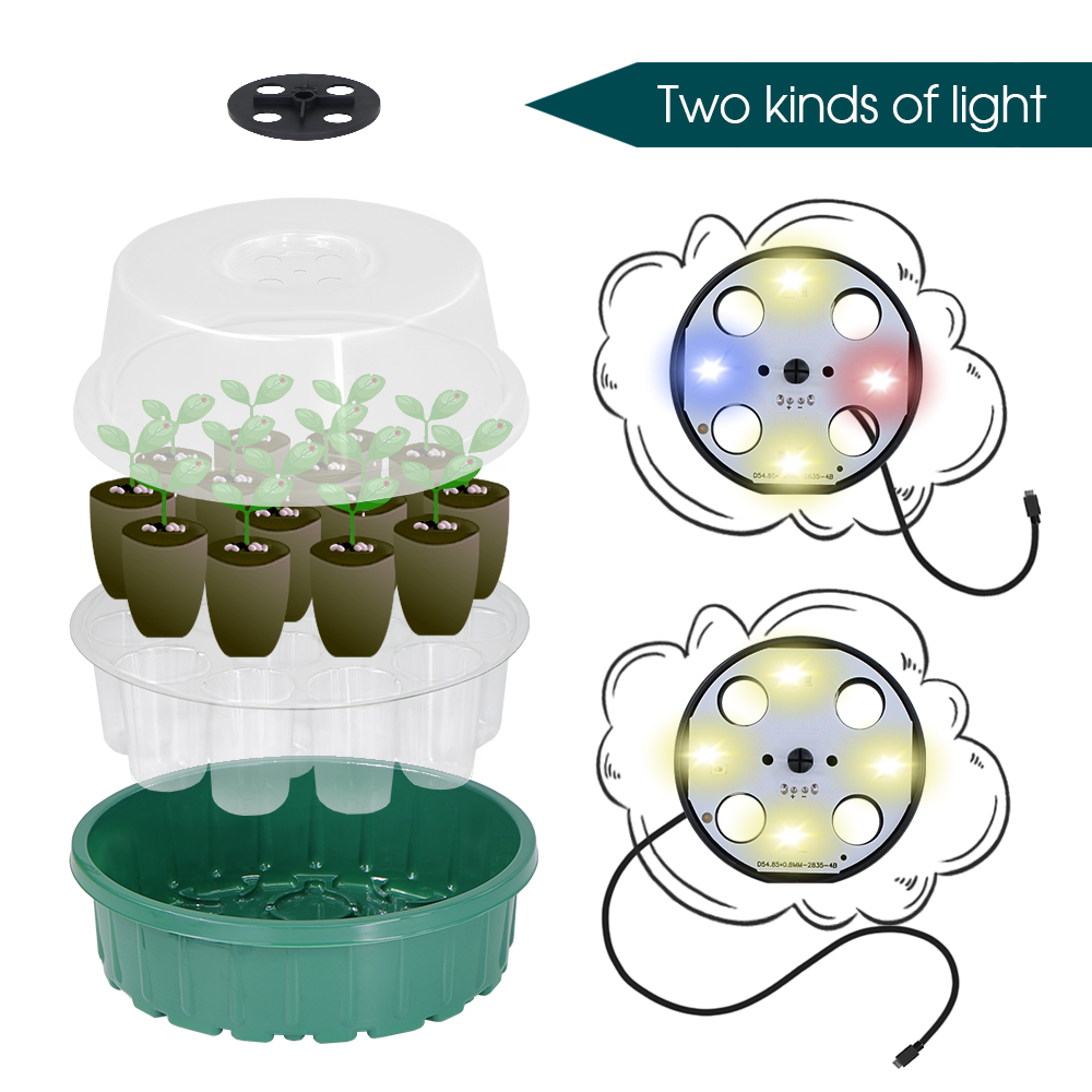 Round Seed Starter Tray with F - Propagation Tray Dome recension och pris