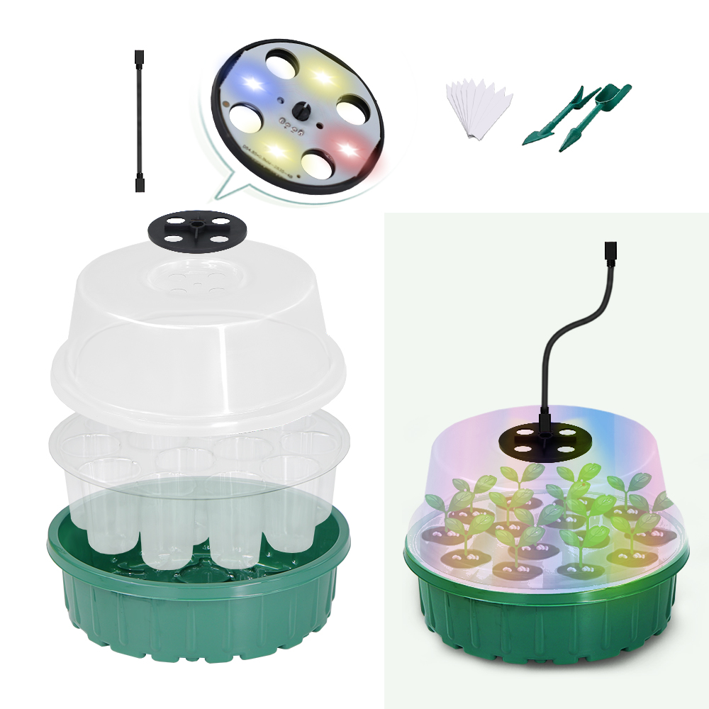 Round Seed Starter Tray with F - Propagation Tray Dome recension och pris