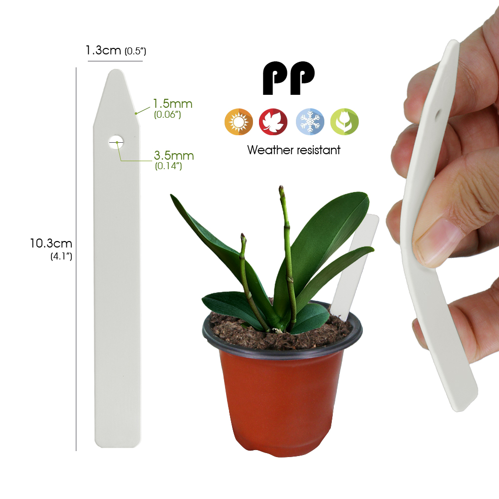 N314 PP Plant Label 10.3cm wit - Plant Label Tags recension och pris