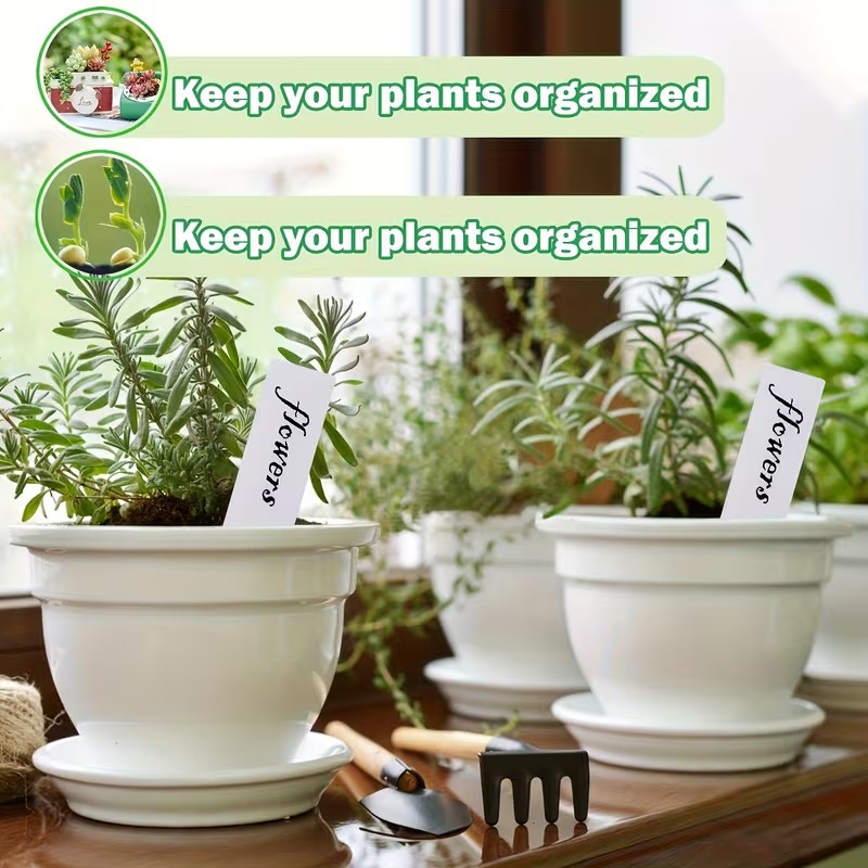 100pcs White Waterproof Plant  - Plant Label Tags recension och pris
