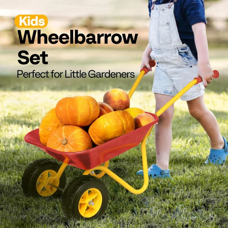 Kids Wheelbarrow Children Gard - Gardening Tools Kids Set recension och pris